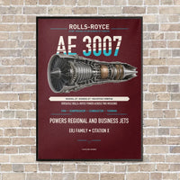 Thumbnail for AE 3007 vertical canvas print - framed - dark red background