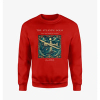 Thumbnail for VINTAGE G4018 - The Atlantic Solo - Designed Sweatshirts design on red