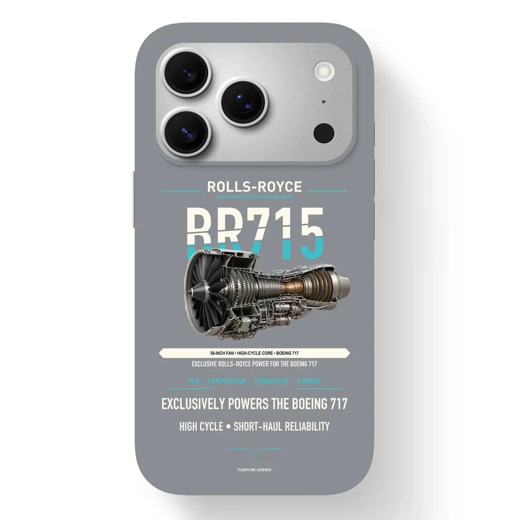 BR715 Case design on gray iphone case