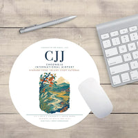 Thumbnail for Cheongju International Airport (CJJ) design on white round mouse pad