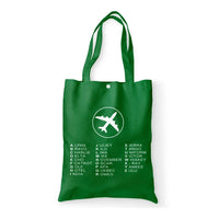 Thumbnail for Aviation Alphabet Tote Bag - view 6