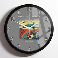 Thumbnail for VINTAGE G4031 - The Aerial Survey - Designed Wall Clocks design on gray framed