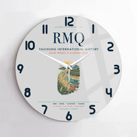 Thumbnail for Taichung International Airport (RMQ) design on light gray no frame wall clock