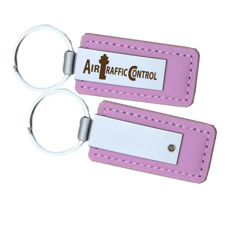 Customisable Air Traffic Control Faux Leather Key Chain - view 6