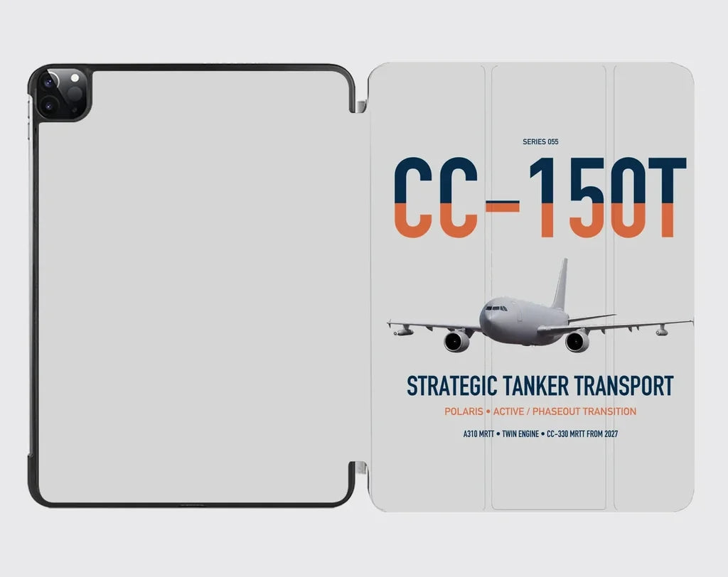 Airbus CC-150T Polaris design on light gray ipad tablet case
