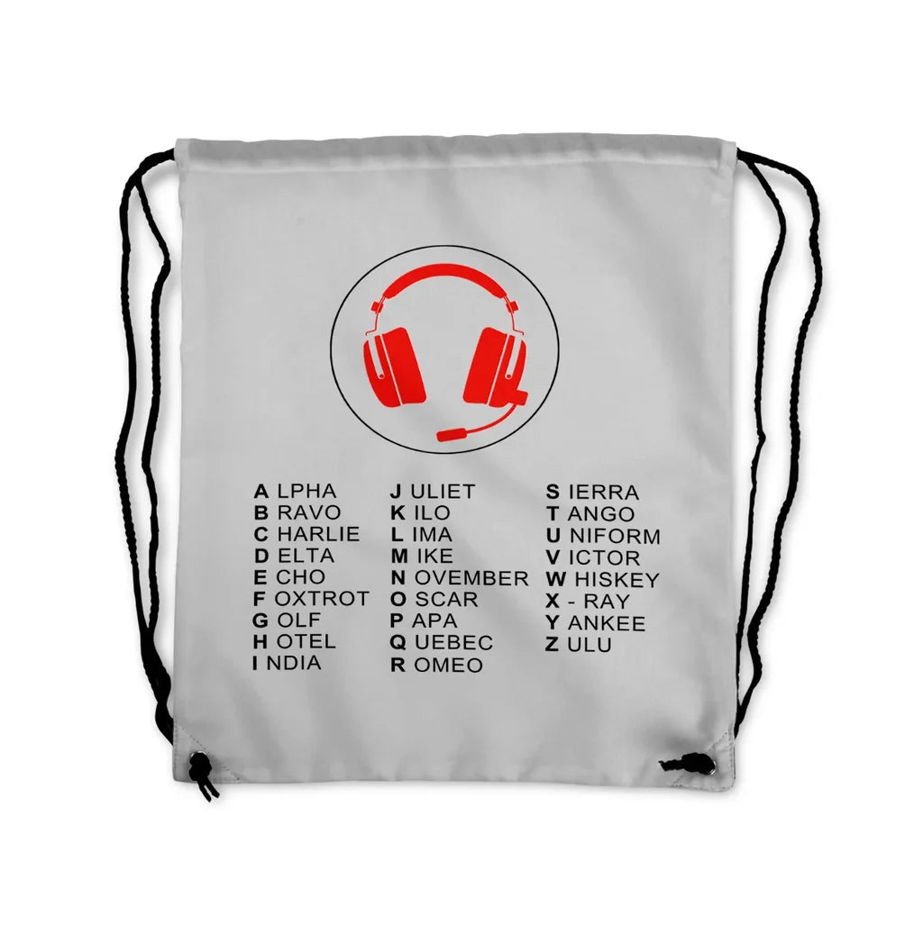 Aviation Alphabet Drawstring Bag - view 6