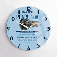 Thumbnail for PEARL 10X design on light blue no frame wall clock