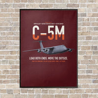 Thumbnail for C-5M Super Galaxy vertical canvas print - framed - dark red background