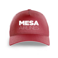 Thumbnail for Mesa Airlines logo printed on dark red cap