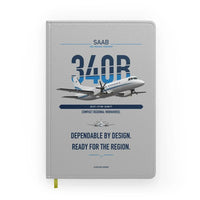 Thumbnail for Saab 340B design on light gray notebook