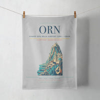 Thumbnail for Ahmed Ben Bella Airport (ORN) design on light gray towel