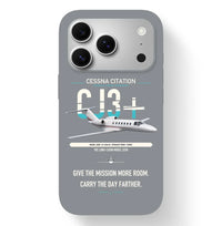 Thumbnail for Cessna Citation CJ3+ design on gray magsafe iphone case, for iPhone 17 Pro