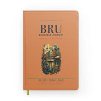 Thumbnail for Brussels Airport (BRU) design on orange notebook