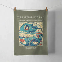Thumbnail for VINTAGE G4439 - The Porthole Pen Pals - Designed Towels design on greenarmy