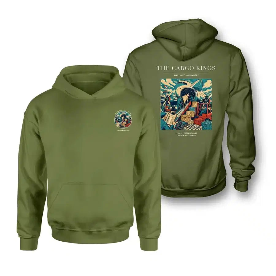 VINTAGE G4085 - The Cargo Kings - Double-Side Hoodie design on greenarmy double side