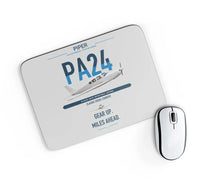Thumbnail for Piper PA-24-250 Comanche 250 design on light gray rectangle mouse pad