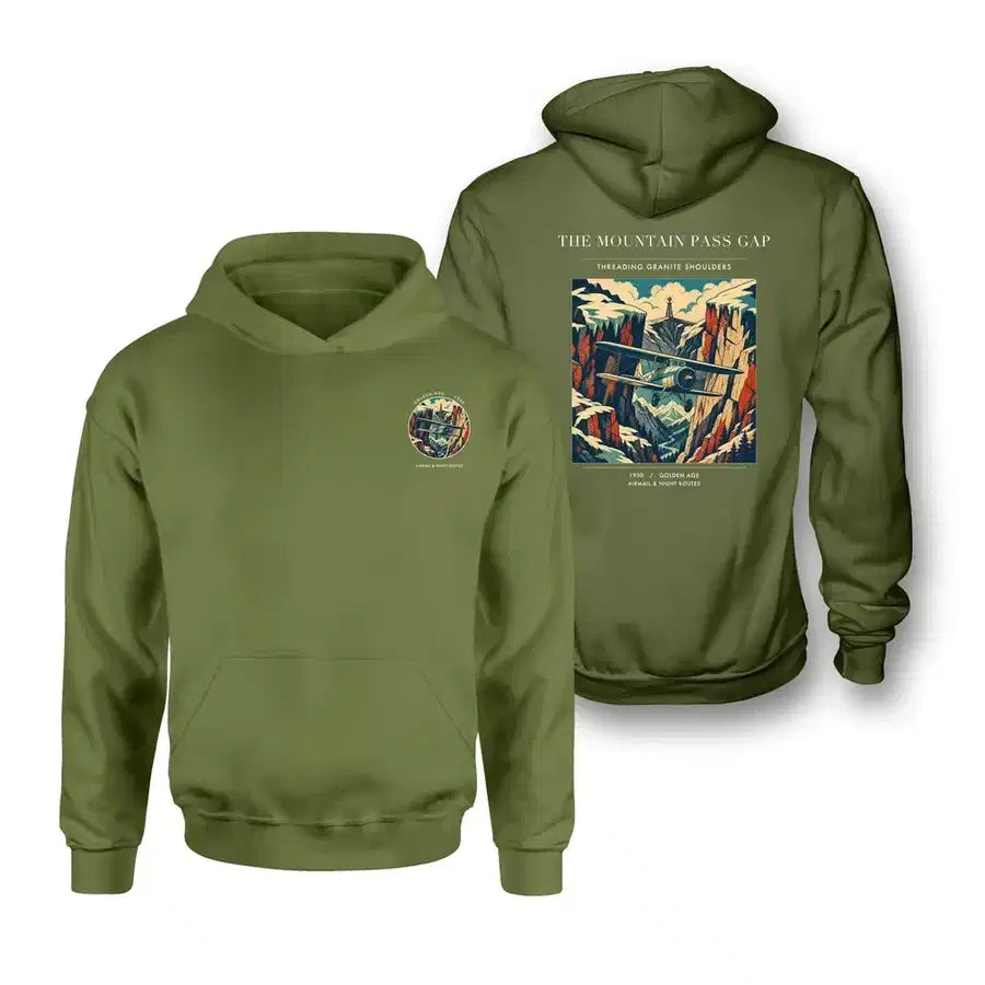 VINTAGE G4253 - The Mountain Pass Gap - Double-Side Hoodie design on greenarmy double side