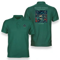 Thumbnail for VINTAGE G4187 - The Lantern Anchorage - Double-Side Polo T-Shirt design on green