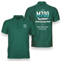 Thumbnail for Piper M700 Fury design on green double-side polo t-shirt, double-side print