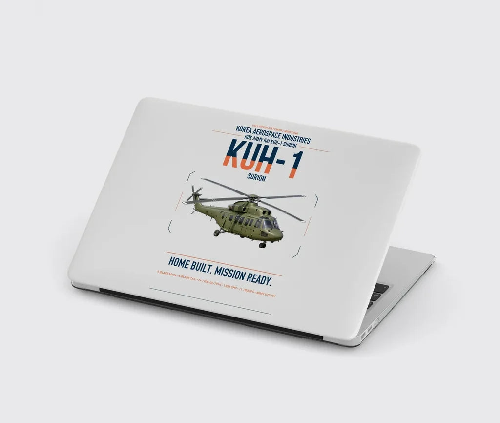 Korea Aerospace Industries KUH-1 Surion design on light gray MacBook case