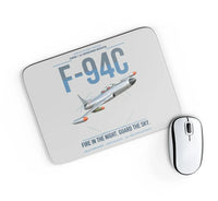 Thumbnail for F-94C Starfire design on light gray rectangle mouse pad