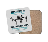 Thumbnail for DJI Inspire 2 design on light gray 1 piece coaster