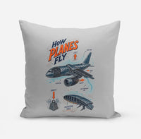 Thumbnail for How Planes Fly V2 design on light gray pillow