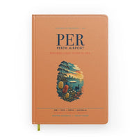 Thumbnail for Perth Airport (PER) design on orange notebook