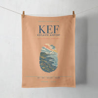 Thumbnail for Keflavík Airport (KEF) design on orange towel
