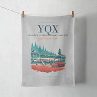Thumbnail for Gander International Airport (YQX) design on light gray towel