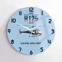 Thumbnail for Airbus H125 design on light blue no frame wall clock