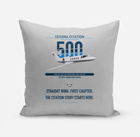 Thumbnail for Cessna Citation 500 - Citation I design on light gray pillow