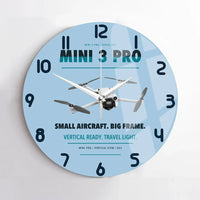 Thumbnail for DJI Mini 3 Pro design on light blue no frame wall clock
