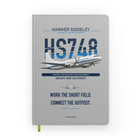 Thumbnail for Hawker Siddeley HS 748 Series 2A design on light gray notebook