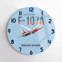 Thumbnail for F-107A Ultra Sabre design on light blue no frame wall clock