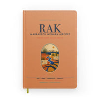 Thumbnail for Marrakech Menara Airport (RAK) design on orange notebook
