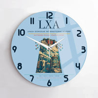 Thumbnail for Lhasa Gonggar International Airport (LXA) design on light blue no frame wall clock