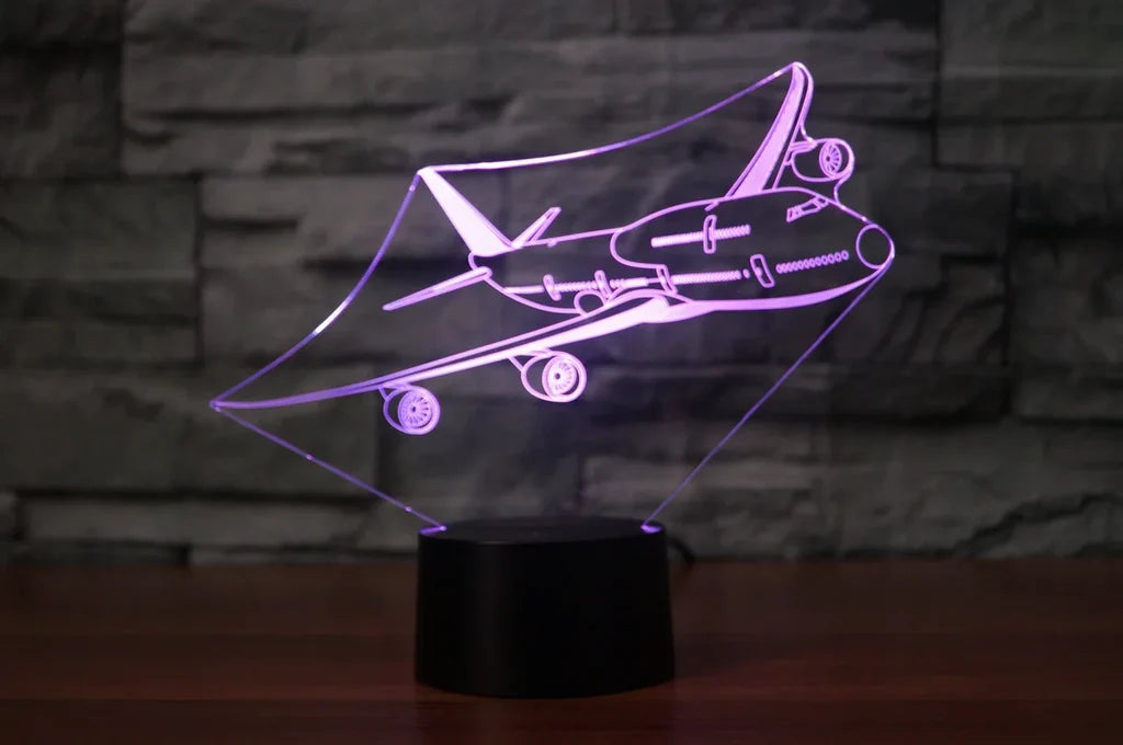 Customisable Boeing 747 3D Lamp - view 7