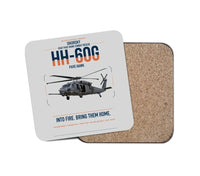 Thumbnail for Sikorsky HH-60G Pave Hawk design on light gray 1 piece coaster