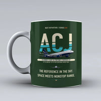 Thumbnail for ACJ320neo Mug design on dark green airbus