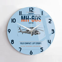 Thumbnail for Sikorsky MH-60S Seahawk design on light blue no frame wall clock
