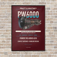 Thumbnail for PW6000 vertical canvas print - framed - dark red background