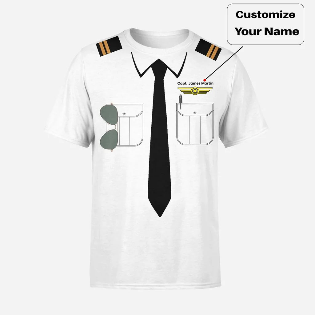Customisable Pilot Uniform 3D T-Shirt - view 6