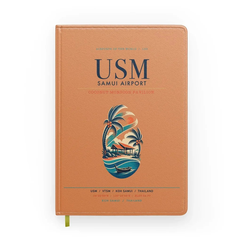 Samui Airport Koh Samui (USM) design on orange notebook