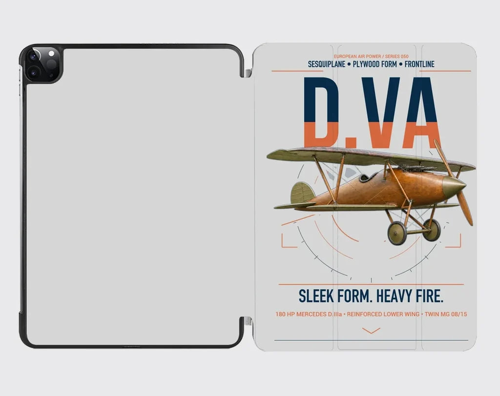 Albatros D.Va design on light gray ipad tablet case