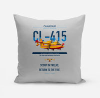 Thumbnail for Canadair CL-415 design on light gray pillow