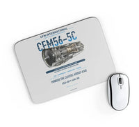 Thumbnail for CFM56-5C design on light gray rectangle mouse pad