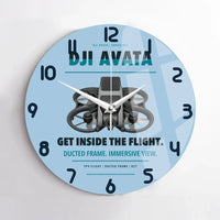 Thumbnail for DJI Avata design on light blue no frame wall clock