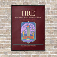 Thumbnail for Robert Gabriel Mugabe International Airport HRE vertical canvas print - framed - dark red background