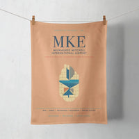 Thumbnail for Milwaukee Mitchell International Airport (MKE) design on orange towel